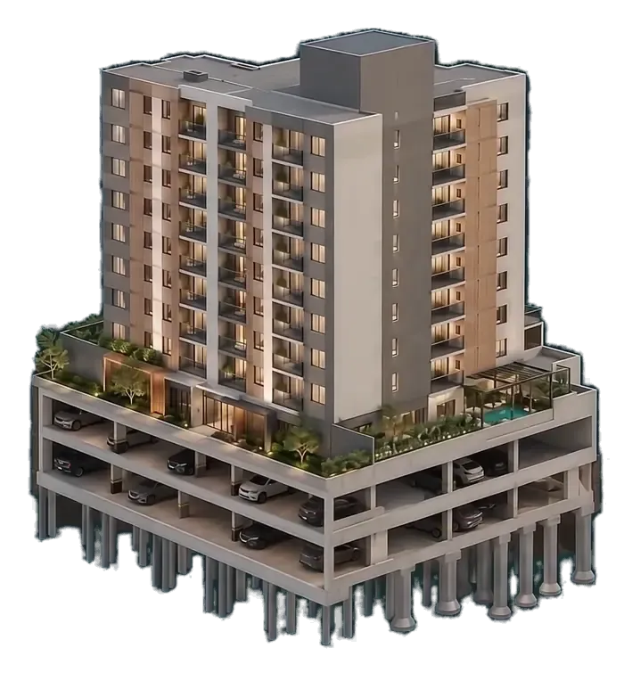 Modelo de arquitetura do edifício